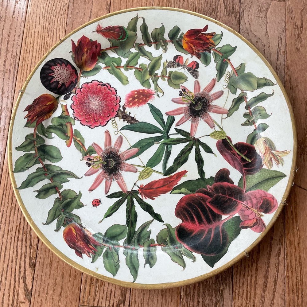 Beautiful decoupaged platter